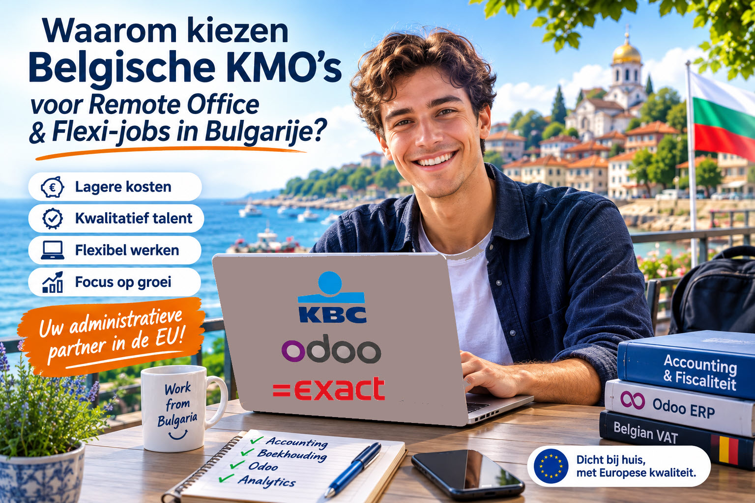 Remote office en flexi-jobs in Bulgarije voor Belgische KMO's
